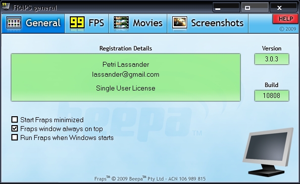  Fraps 3.0.3